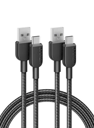 أنكر لايف شاحن - كيبل USB-A إلى USB-C عدد 2 بطول 3 قدم